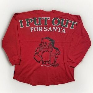 I Put Out For Santa Spirit Jersey Size Large New With Tags
